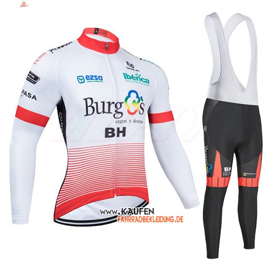 Burgos BH Langarmtrikot 2020 und Lange Tragerhose Wei Rot